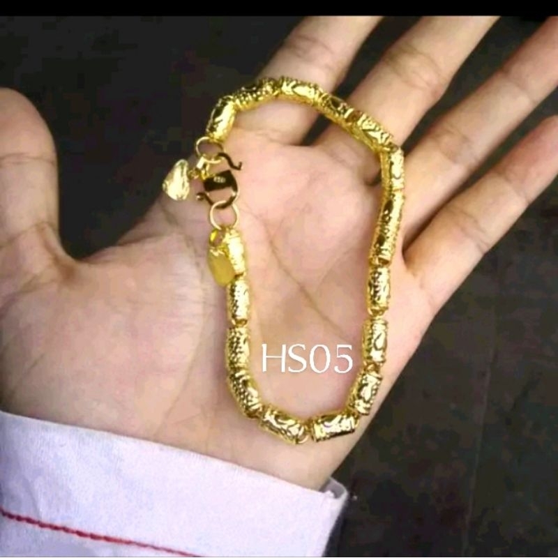 GELANG BAMBU 2 SUKU LAPIS EMAS 24K