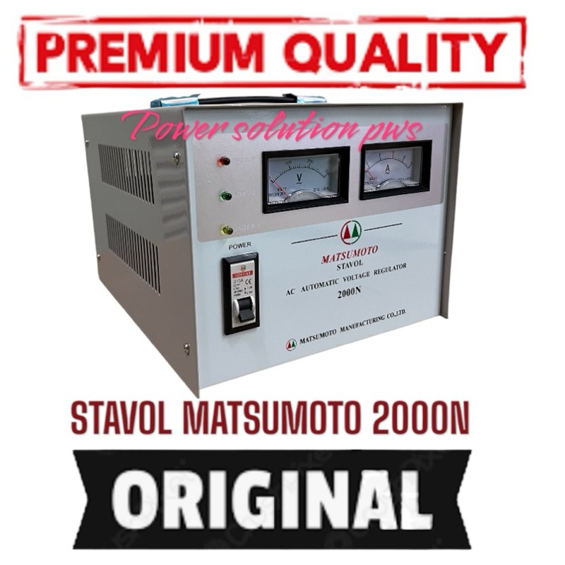 Stabilizer Matsumoto 2000N Stavol Matsumoto 2000 Watt Stabiliser Listrik Matsumoto 2000VA 1 Phase Av