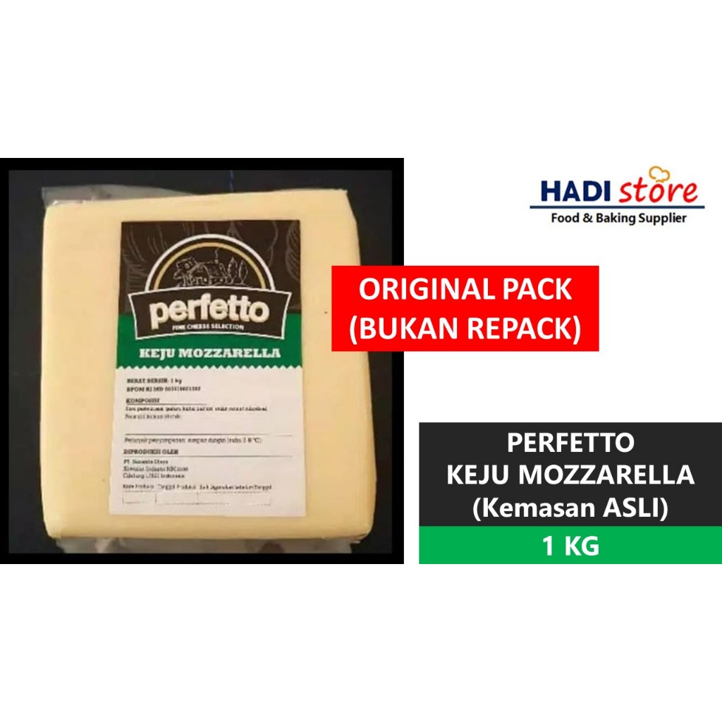 

PERFETTO CHEESE MOZZARELLA KEJU MOZARELLA ORIGINAL PACK - 1 KG