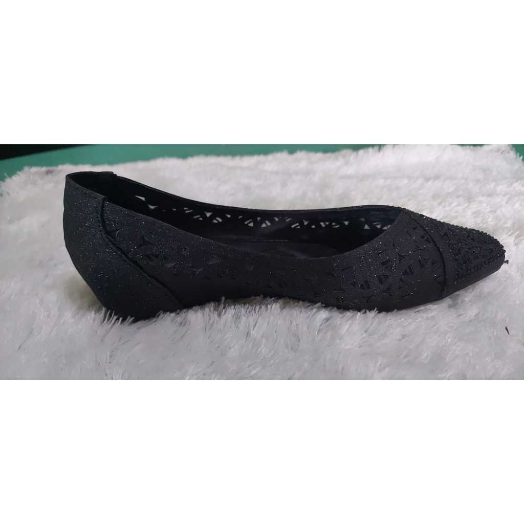 Sepatu Wanita / Flat Shoes / Sepatu Hitam / Peter Keiza Ori /PreLoved / Sepatu Glitter / Sepatu Mewa