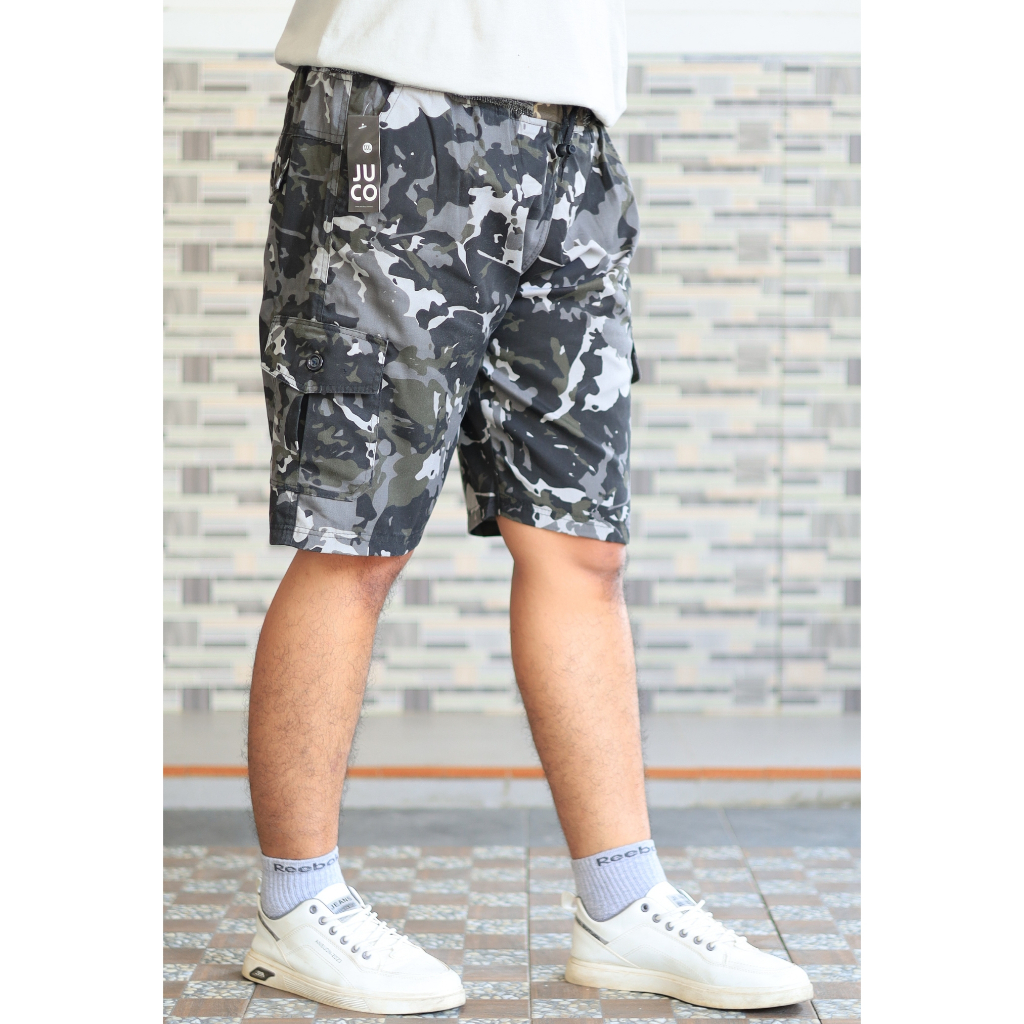 JUCO CELANA PENDEK CARGO PRIA CAMO COTTON TWILL NON STRETCH – ABU