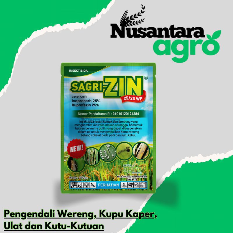 Sagri Zin 100gr obat hama wereng kaper ulat dan kutu kutuan