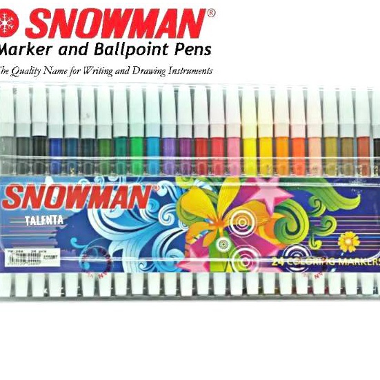 

murah Spidol SNOWMAN 24 Warna Coloring Marker