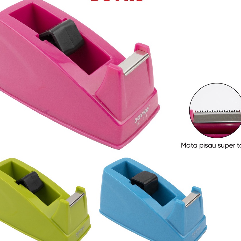 

Terkini Tape Cutter Tape Dispenser Pemotong Pita Perekat Joyko TC111