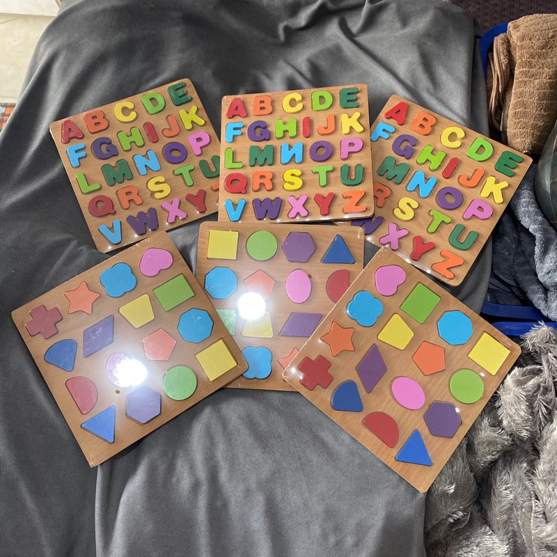 PUZZLE KAYU BONGKAR PASANG HURUF / ANGKA/ ALFABET/ MAINAN EDUKASI ANAK