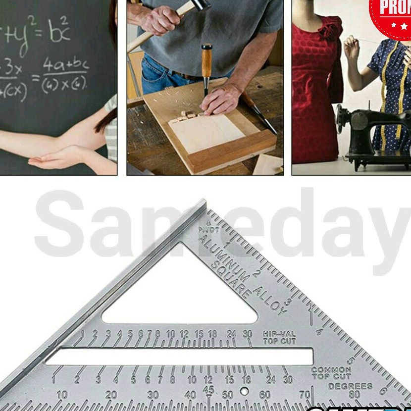 

Premium Penggaris Segitiga Siku Sudut Carpenter Woodworking Speed Square 7 inch Tebal