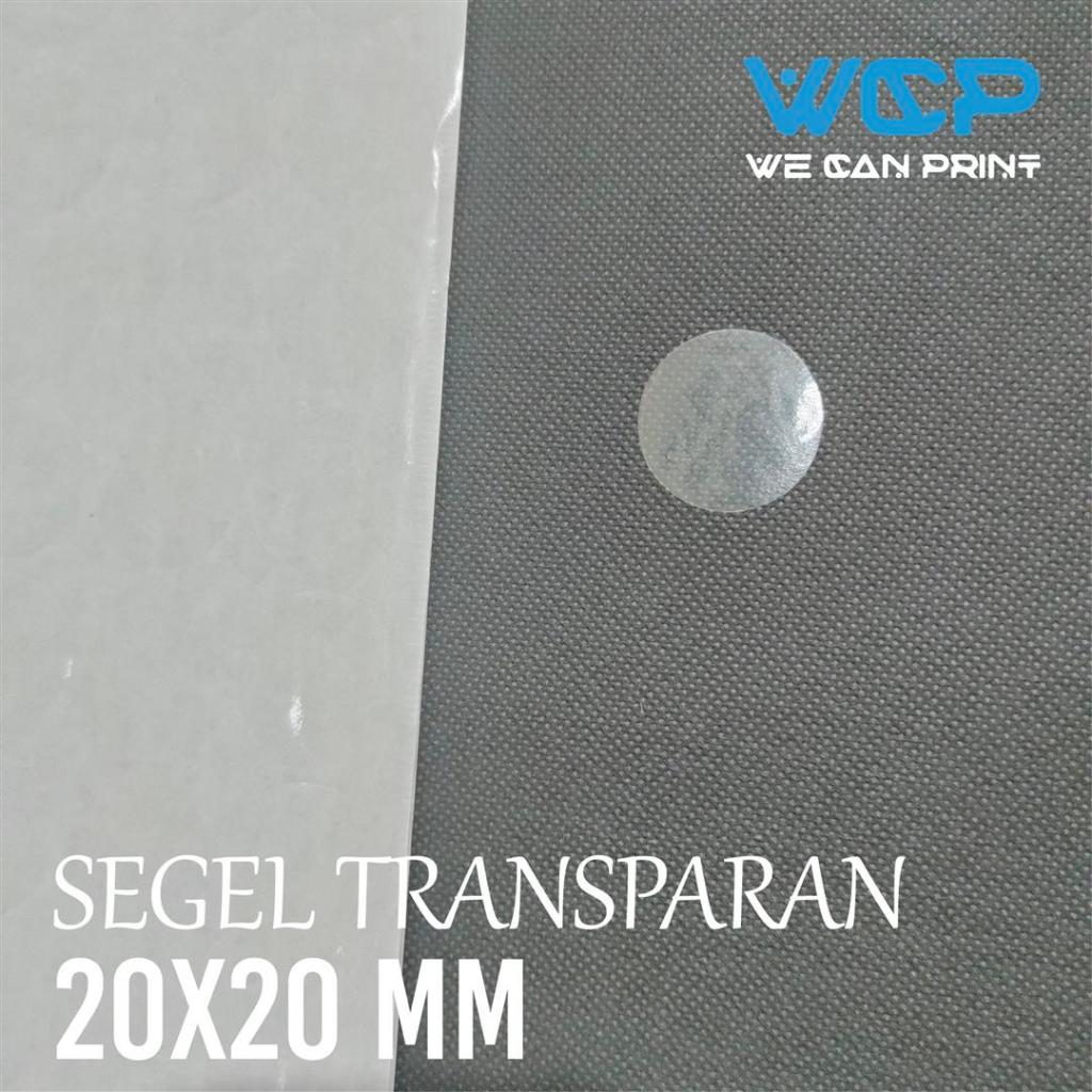 

bib Sticker Bulat Segel 20mm Stiker Transparan Diameter 2 cm isi 1 pcs