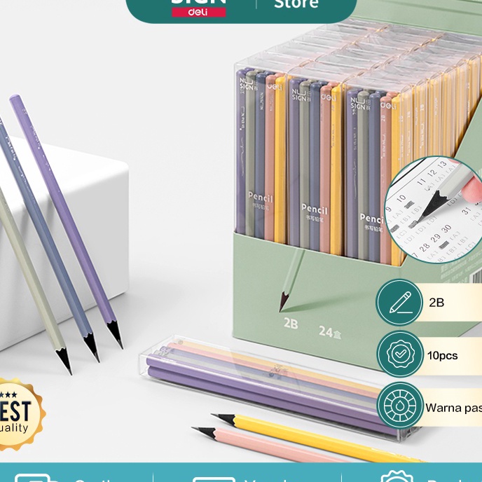 

KI3 Nusign Graphite Pencil Pensil 2B Warna Lucu Non Toxic NS724