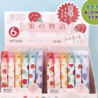 

Mega FS 6 PCS 1 PACK STABILO FANCY BUAH 6 WARNA 2 IN 1