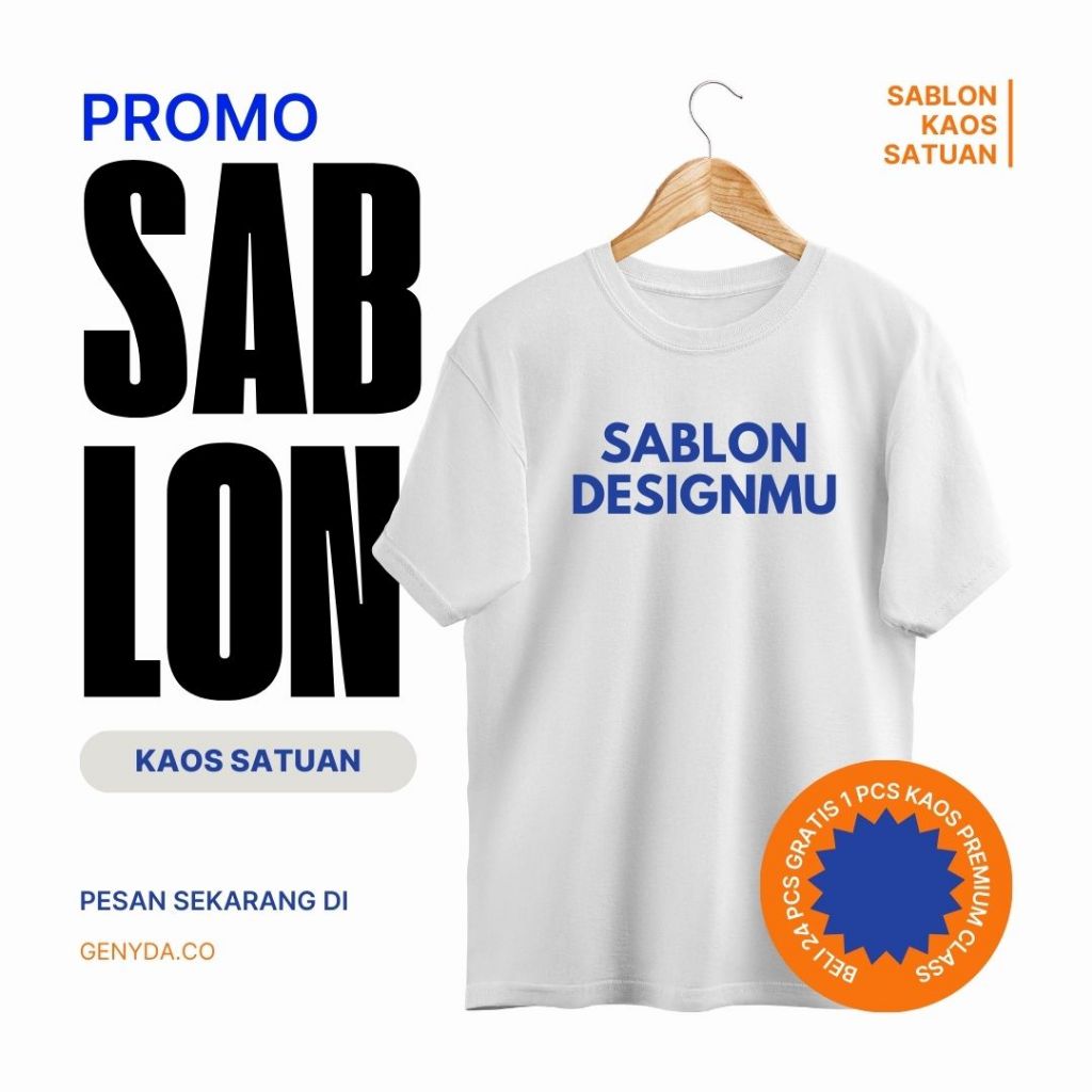 Custom Sablon Kaos Satuan/ Sablon Kaos DTF/ Sablon Kaos Satuan