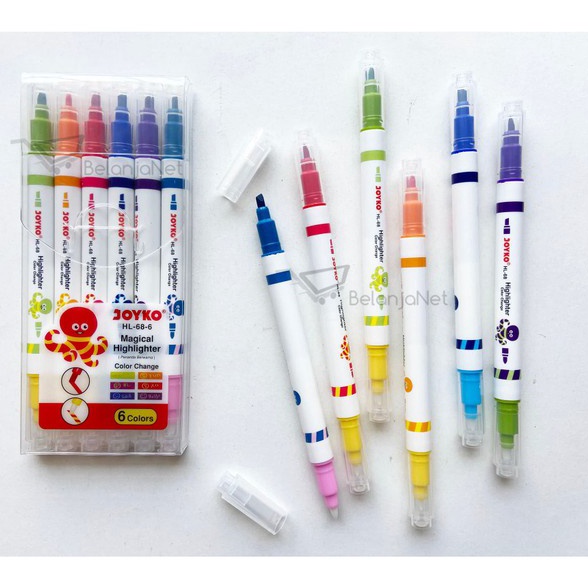 

Spesial Magical Highlighter Penanda Berwarna Joyko HL686 1 Set 6 warna