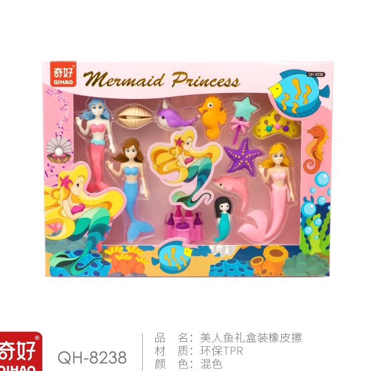 

Penghapus karakter unik mermaid princess cantik istana 1 SET