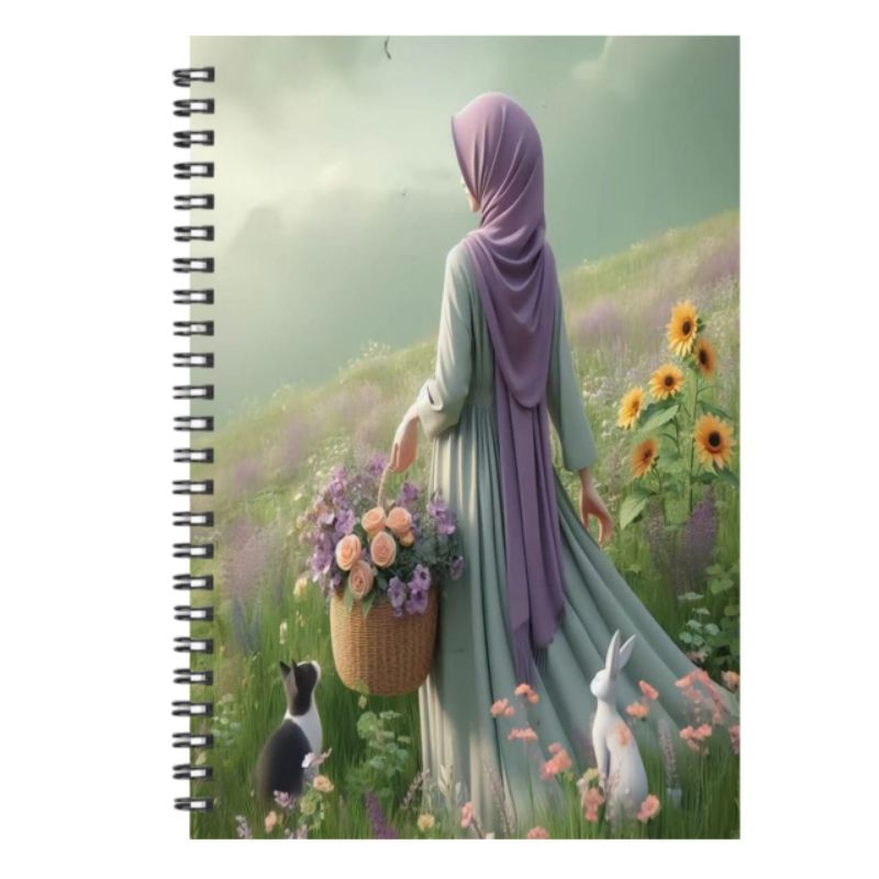

Pocket Note Book A6 Spiral Hijaber Muslimah Seri Gambar eksklusif