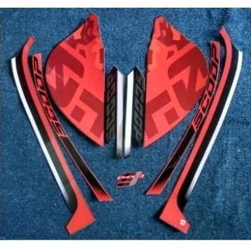 stiker striping Honda Scoopy sporty 2020 2021 merah hitam