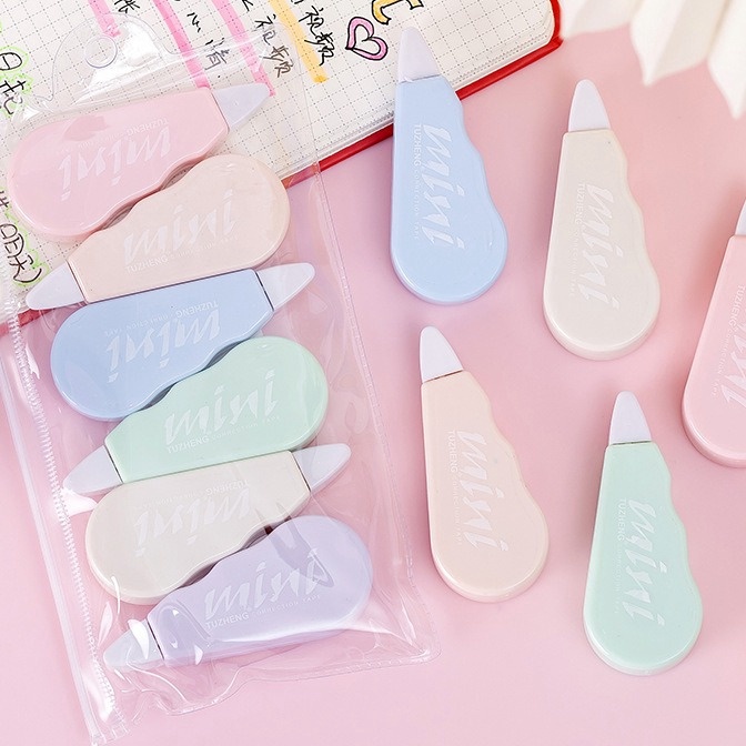 

HJ6 Gmall 6pcs Correction Tape Set Pouch Tipe X Mini Koreksi Pena Travel Size GMST478