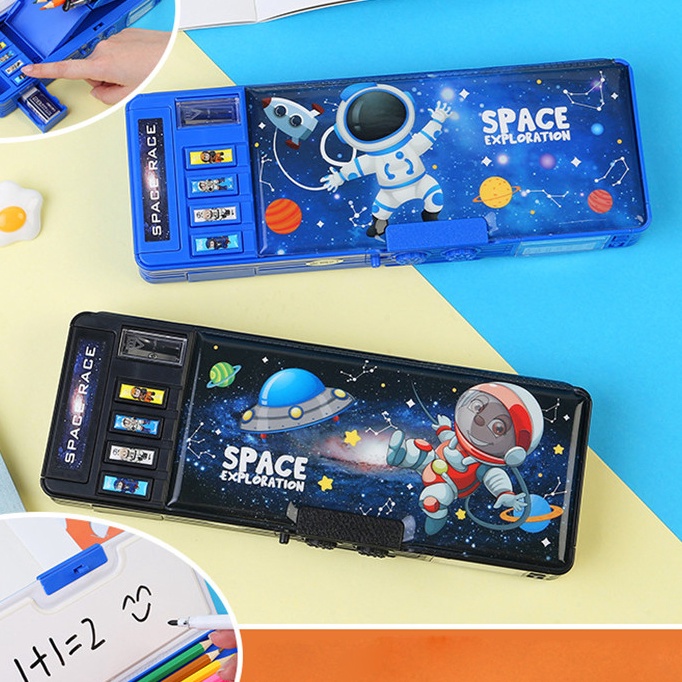 

Gila Kotak Pensil Anak Dengan Kata Sandi Ganda Space Exploration