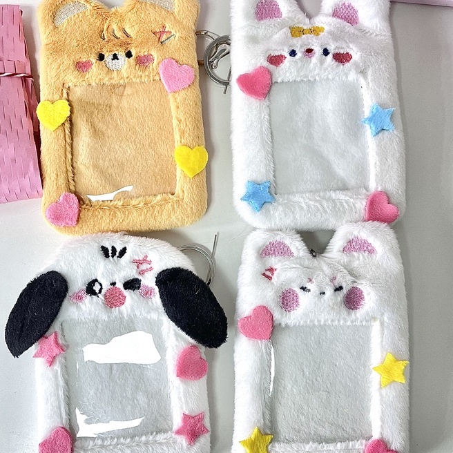 

HJ6 Tempat Photocard Kelinci Mewah Lucu Dengan Gantungan Kunci Pelindung Kartu Kredit ID Bank 3inch Idol Photo Pelindung Case Alat Tulis Siswa