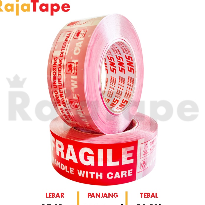 

Sale Lakban Unboxing Fragile 3 Yard x 45 Mm x 48 Mic Sticky N Strong SNS