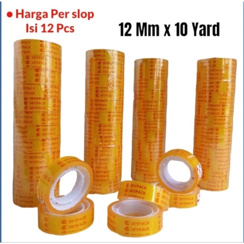 

ISOLASI SELOTIP 1 ROLL ISI 12PCS SKYPACK BENING (AZZAHRATOSERBA22)
