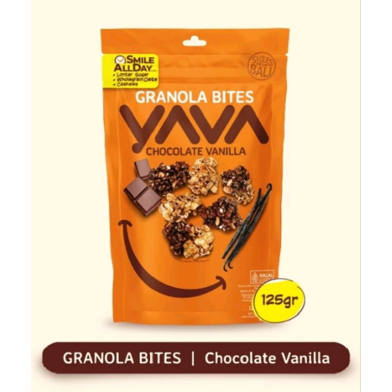 

YAVA Granola bites chocolate vanila 125gr
