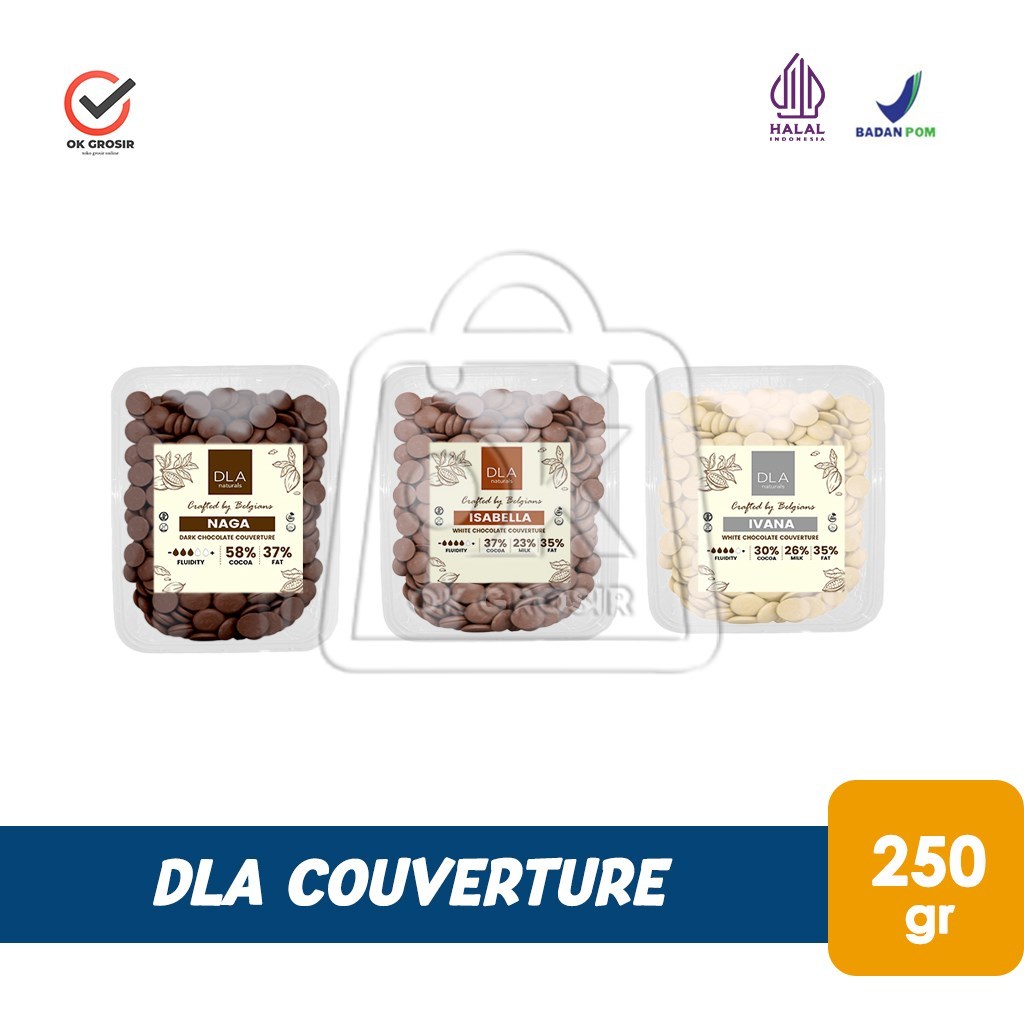 

Coklat Kovertur Chocolate Couverture DLA Natural (250 gr)