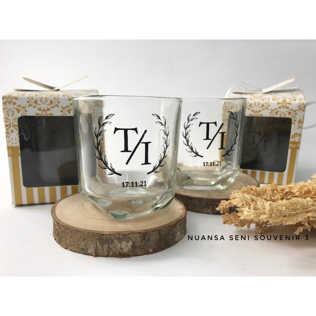 Souvenir Pernikahan Tumbler Mug PSP Cangkir Minum Kopi Gelas Teh Kaca Sablon Kemas Paper Box