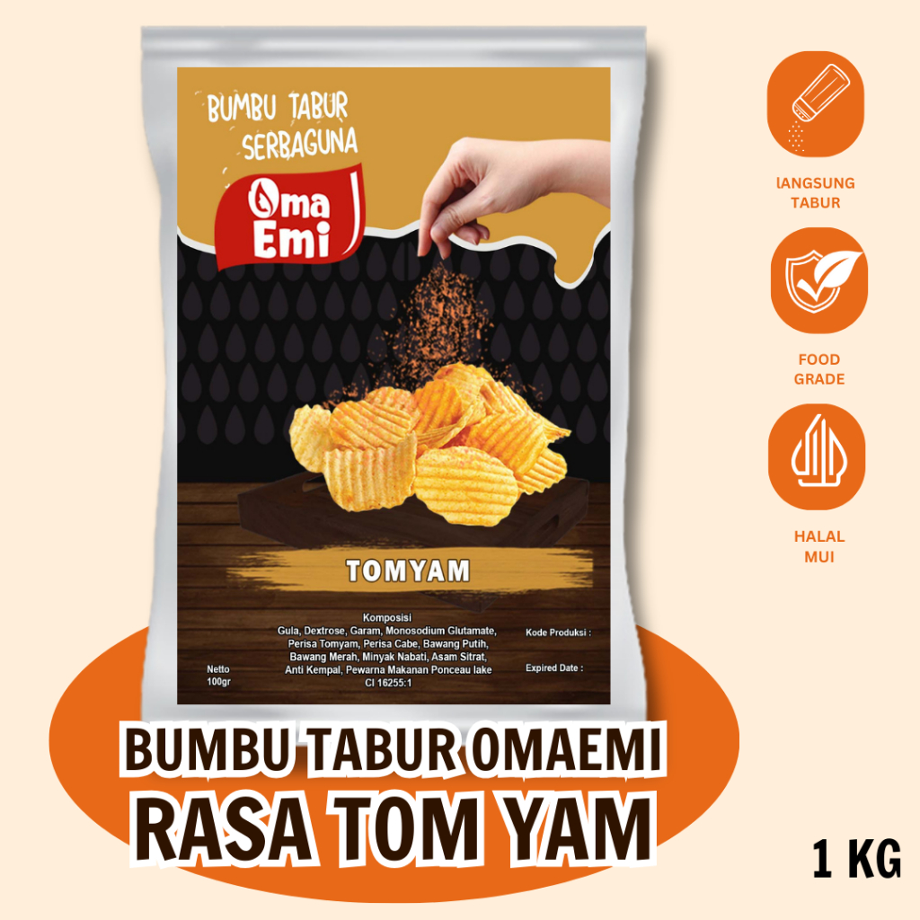 

BUMBU TABUR TOM YAM HALAL FOOD GRADE 1 KG