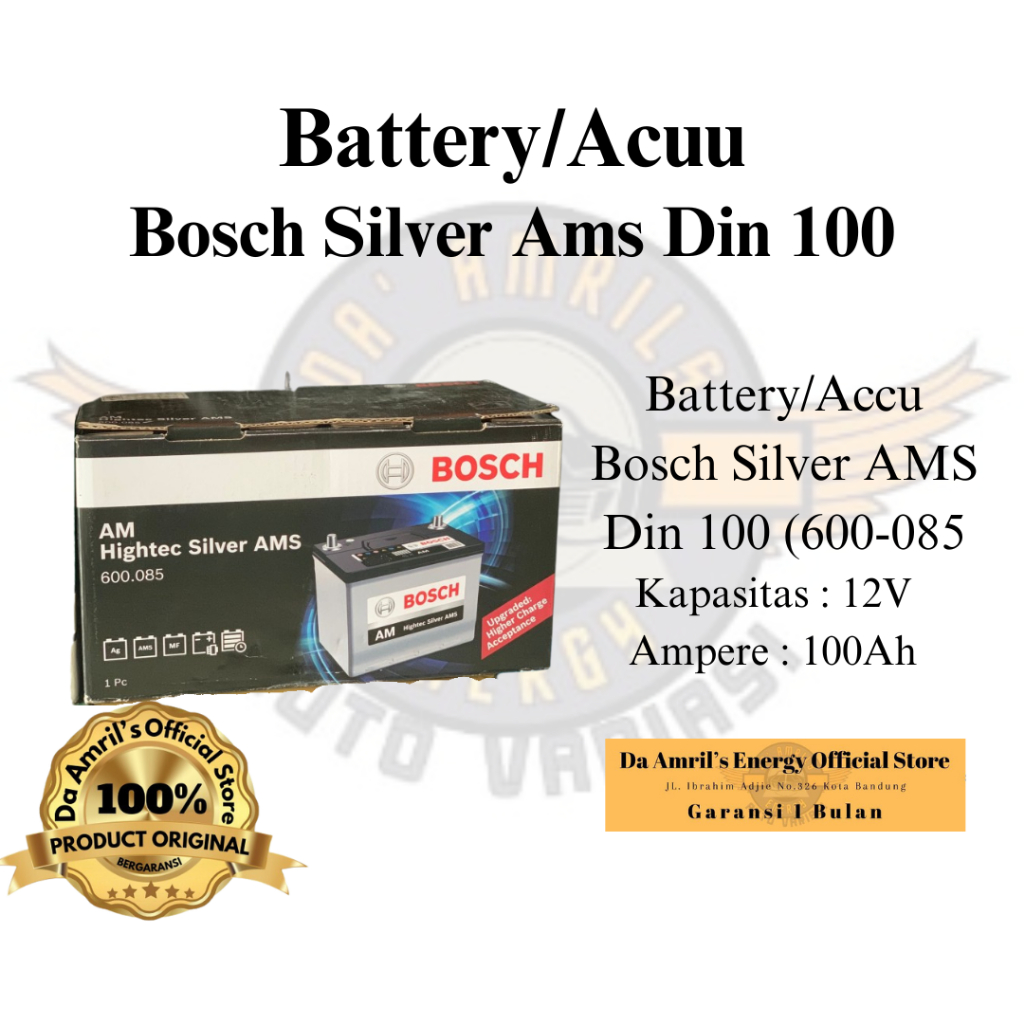 Accu/Aki Mobil Bosch AM Hightec Silver AMS DIN100 (600.085)