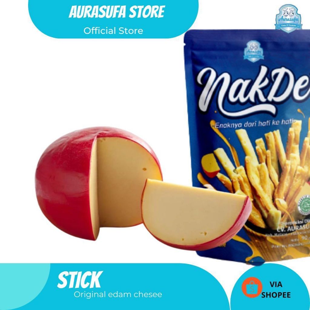 

NakDe Cheese Stick Premium, Stik Keju Edam Original, Cemilan Camilan Premium