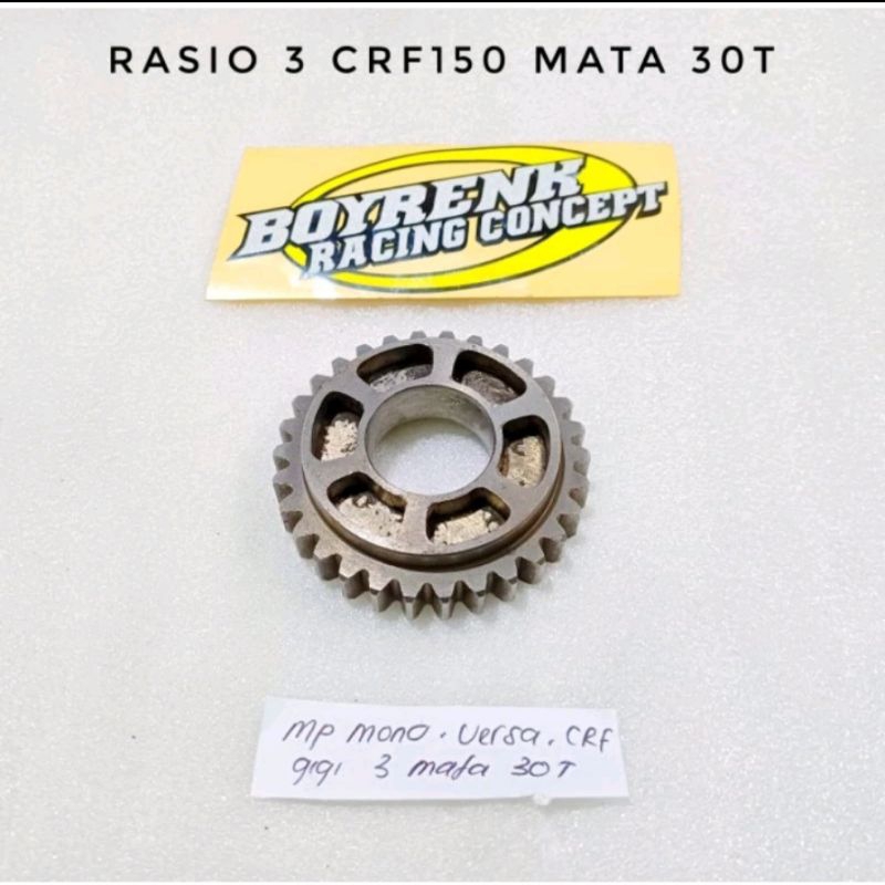 GIGI 3 RASIO CRF 150 NEW MEGAPRO VERZA 30T-BOYRENK