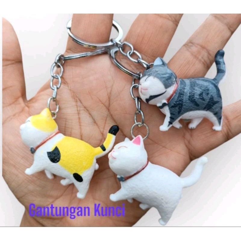gantungan kunci kucing lucu/key chain kucing lucu/gantungan mobil kucing