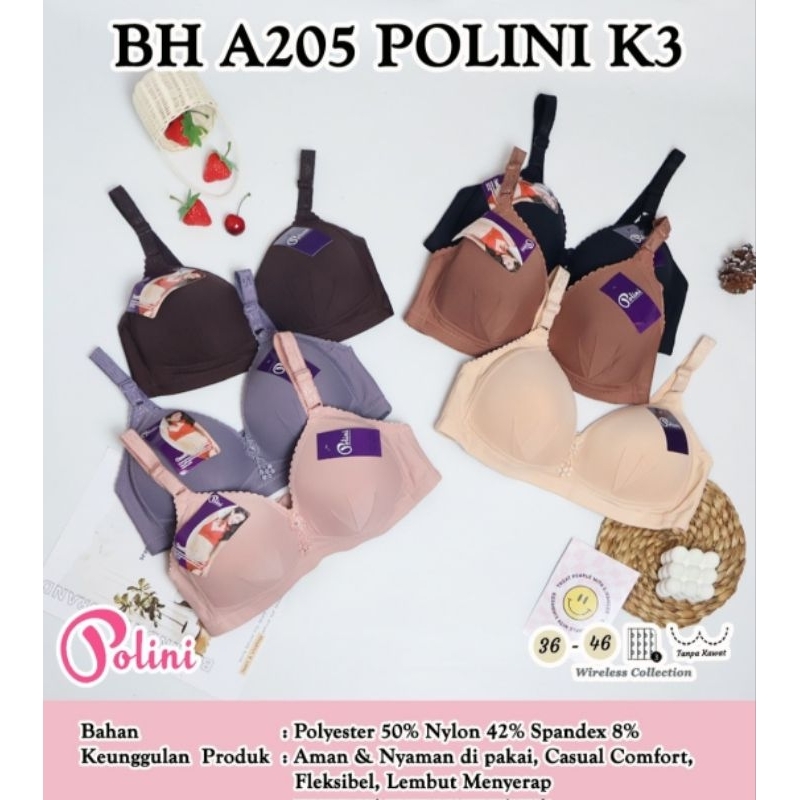 Bra Busa Bh Polini A205 A191 Bra Polini Bh Sidixin Bh Busa Tipis Tanpa Kawat