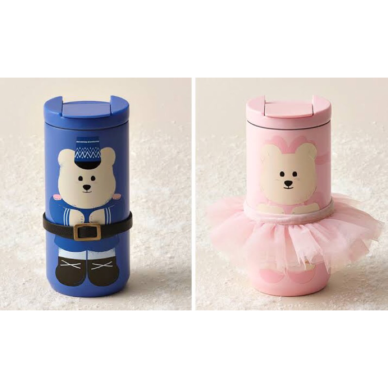 Promo Starbucks Ballerina Bear Tumbler, Thailand, Holiday cup 2022, Christmas Original edition 355ML