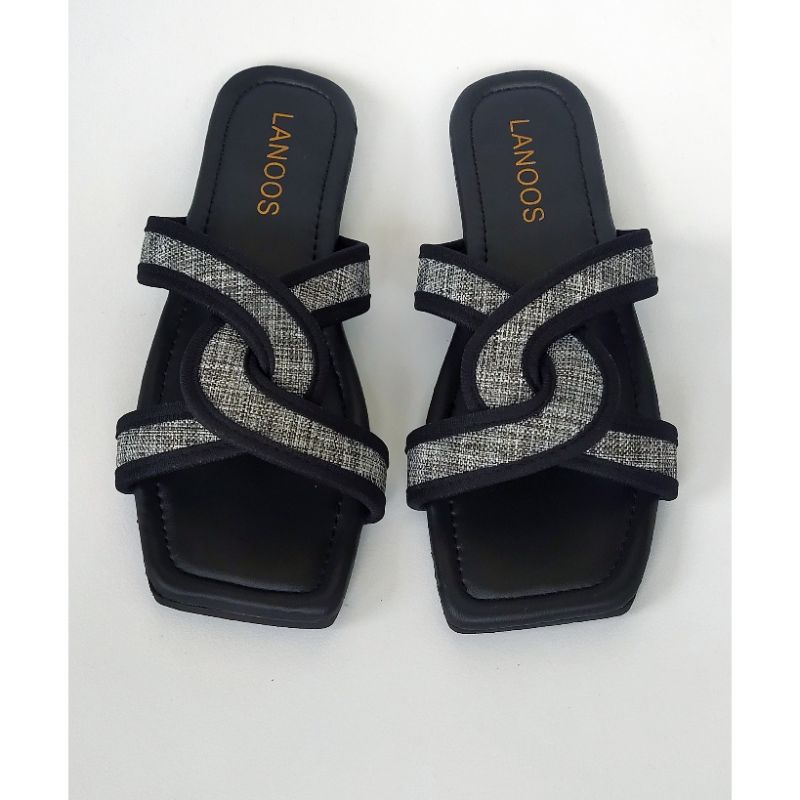 SENDAL WANITA SELOP / SANDAL SLEMPANG BAN 3 /SANDAL CEWEK FLAT MURAH