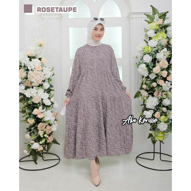 Naira midi dress  ORI aku karissa , dress aku karissa, gamis midi, gamis ori, dress kekinian
