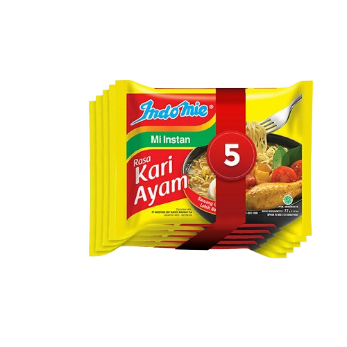 

Indomie Kari Ayam isi 5 lebih MURAAH