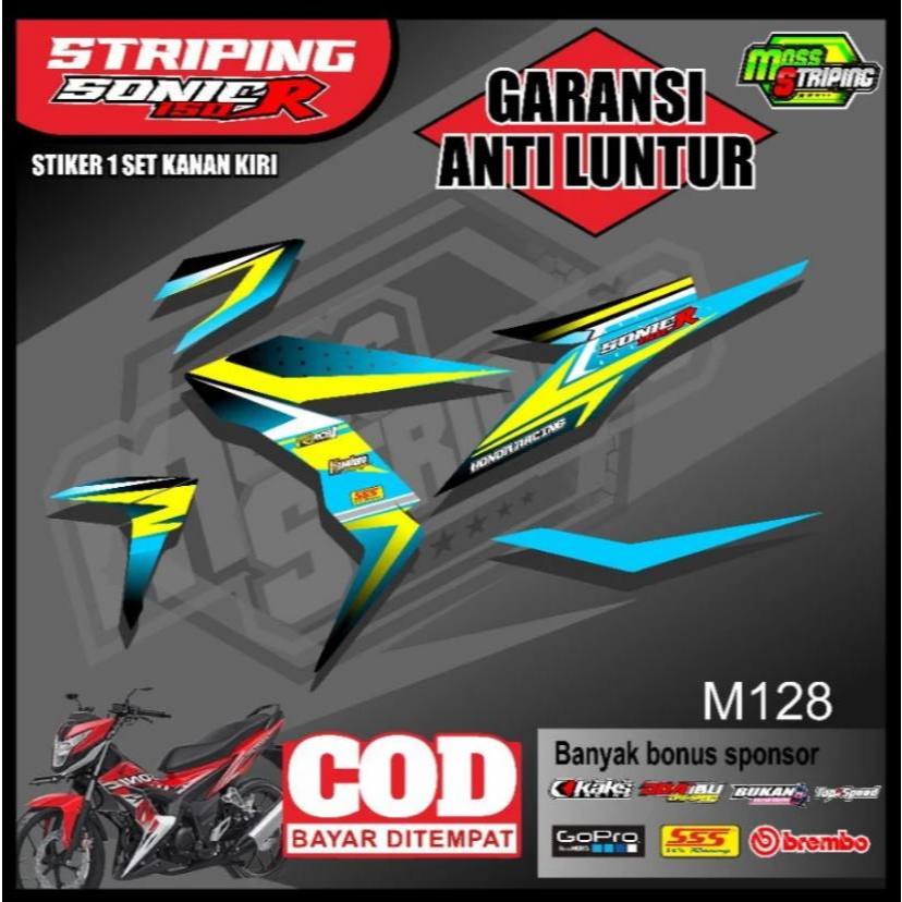 striping stiker motor Honda Sonic 150R  Sonic 150 R sticker setrIping setiker setrip modif modifikas