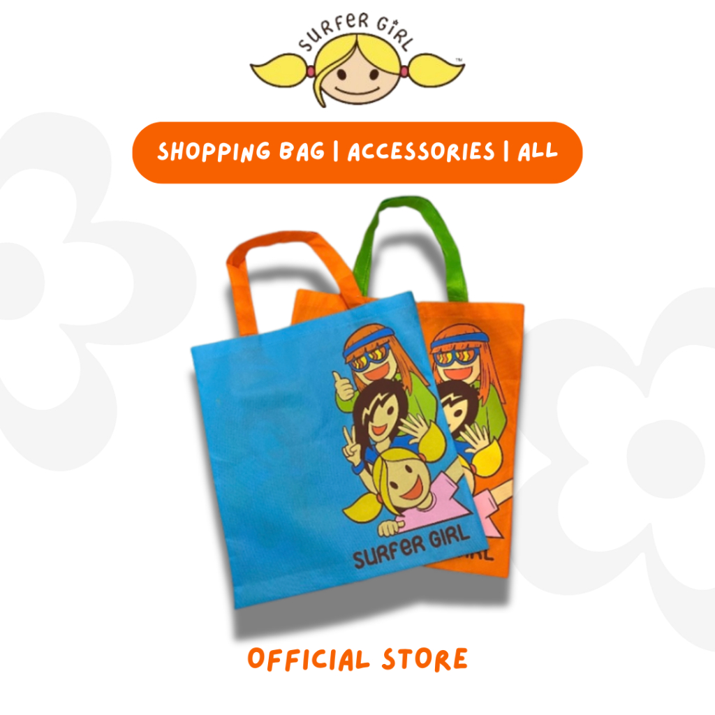 Surfer Girl Fun Girls Carry Bag 232ASBS002 | Tas Shopping Bag | Tas Wanita | Tas Perempuan | Tas Kek
