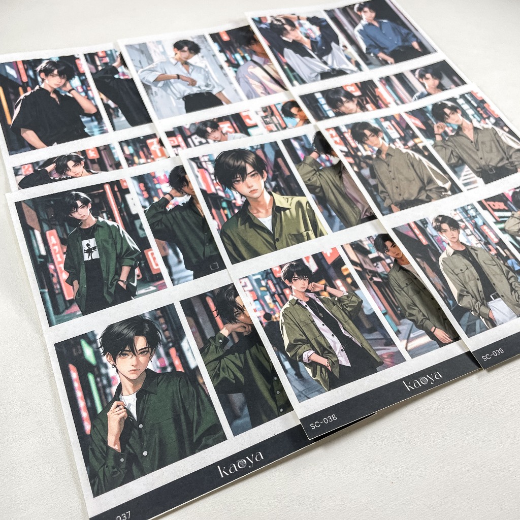 

Character Sticker: Casual Fashion - Boy Aesthetic Scrapbook Journal Stiker deco handmade by kaoyashop