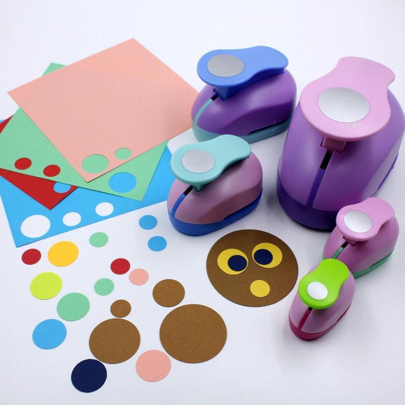 9/16/25Mm Craft Hole Circle Punch Round Shape Paper Craft Puncher Kids Diy Paper Cutter