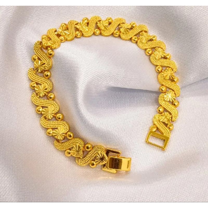 Gelang Rantai lipan kendari hongkong lapis emas 24k