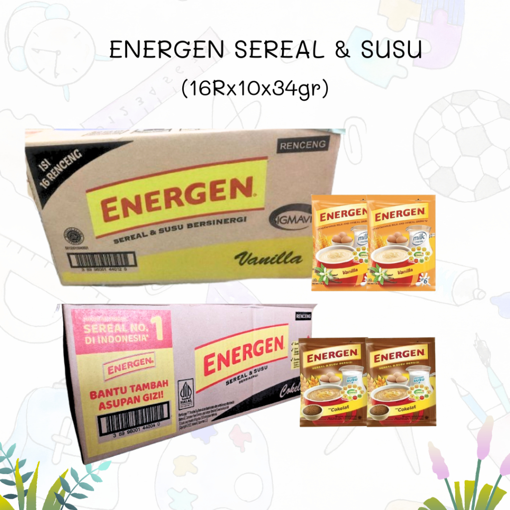 

ENERGEN MINUMAN SEREAL & SUSU 16Rx10x34gr (1Karton)