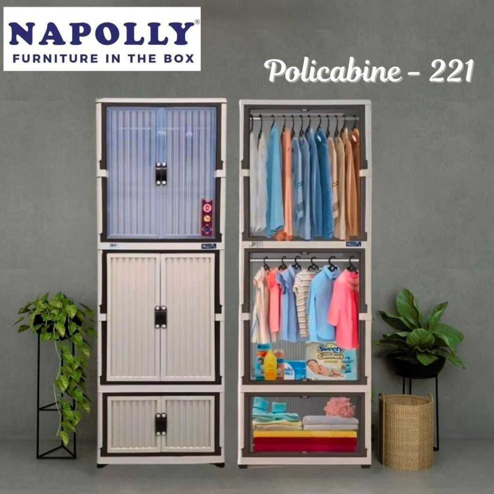LEMARI PLASTIK NAPOLLY 221 POLICABINE / LEMARI PAKAIAN LIPAT NAPOLLY 221 POLICABINE