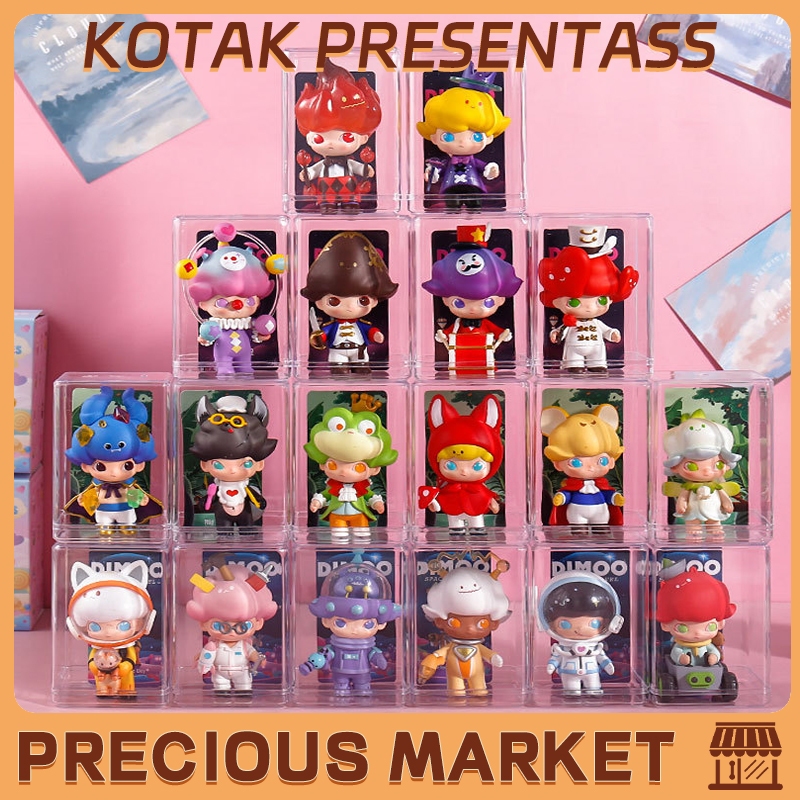 Box Display Figure Pop Mart / Rak Display Penyimpanan Boneka Tunggal Model Transparan Tahan Debu