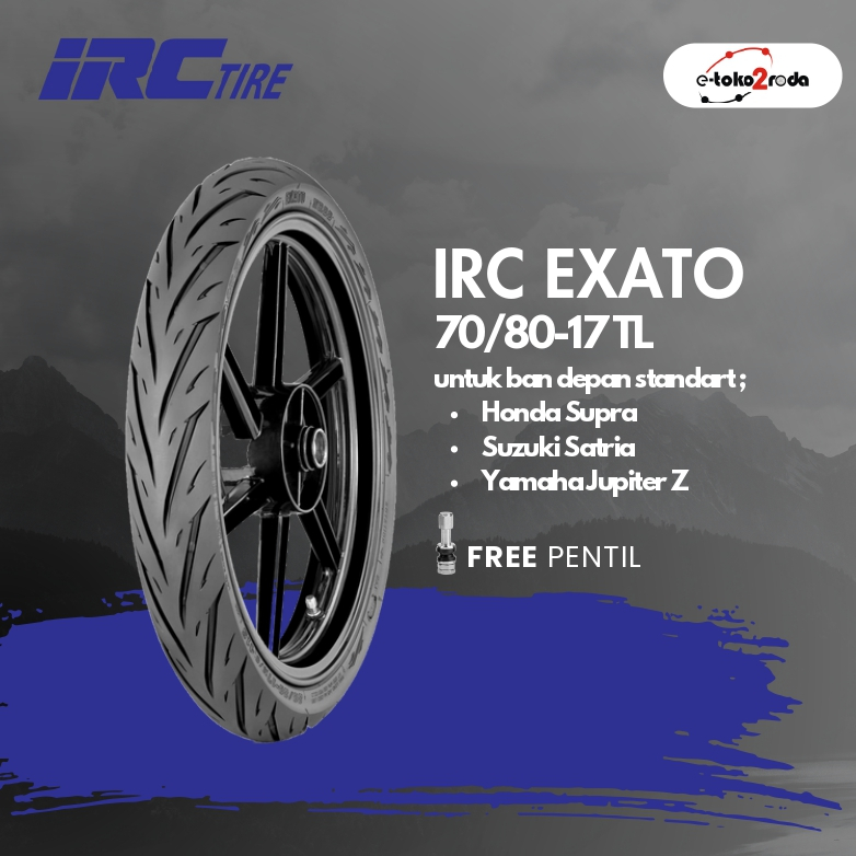 BAN IRC TUBELESS EXATO NR88 70/80 RING 17