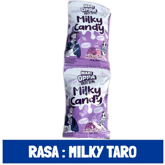 

Permen susu milky candy mari oppa rasa TARO murah 1 RENTENG ISI 10 BUNGKUS