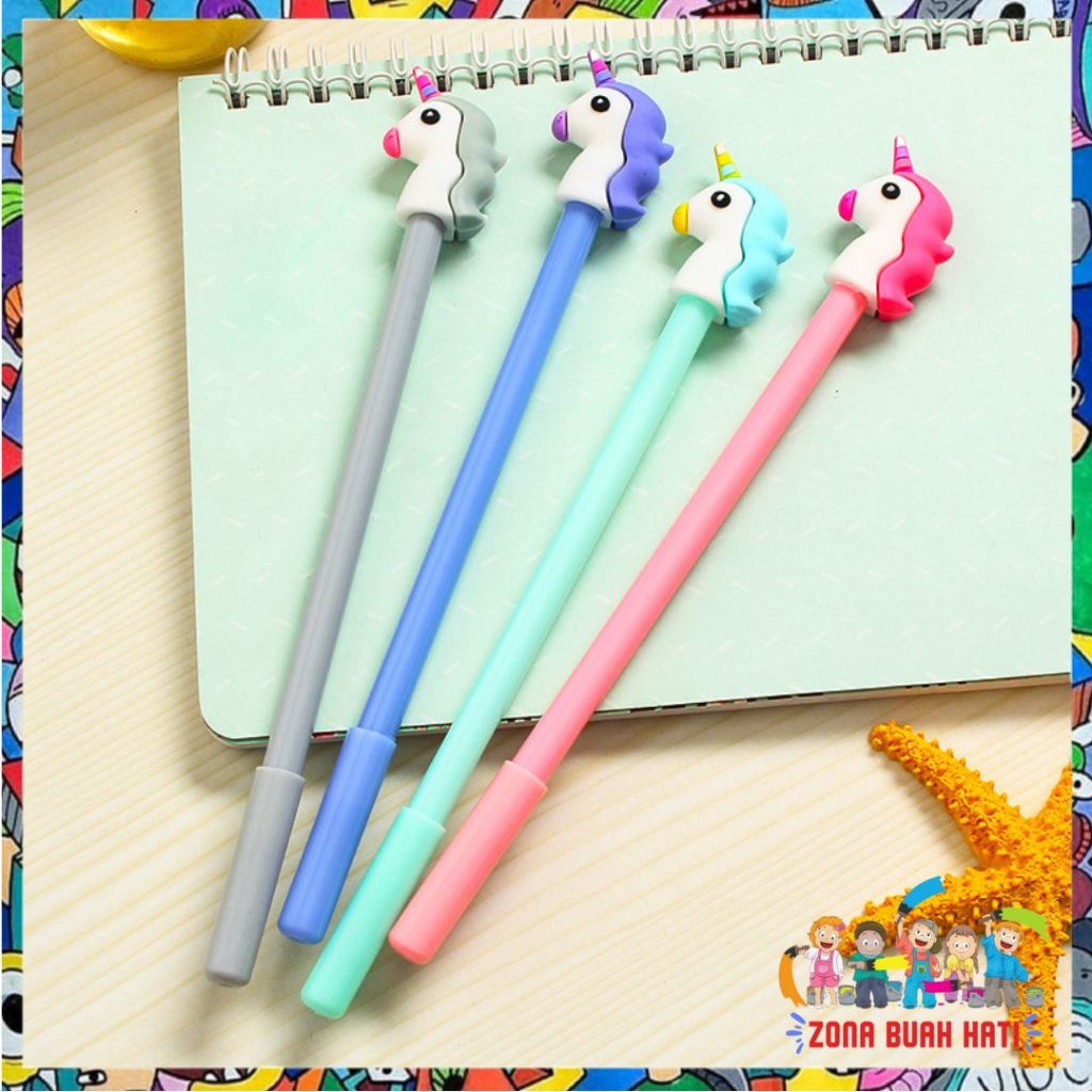

ZBH Pena Karakter Cantik Kepala Unicorn Pulpen Karakter Unik Lucu Pena Karakter Pulpen Gel Alat Tulis Sekolah Motif Unicorn Murah