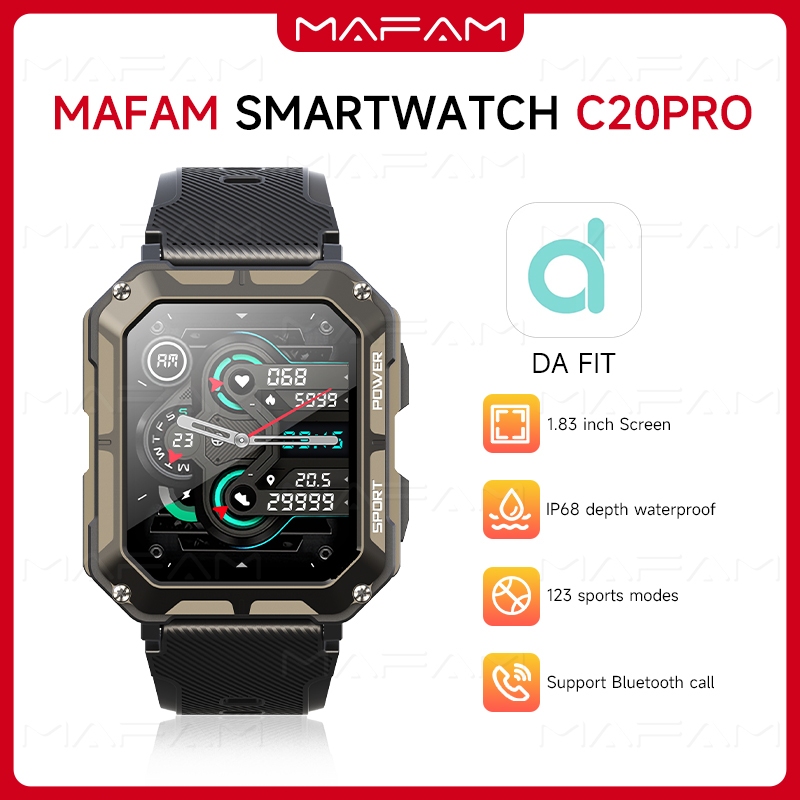 MAFAM WATCH C20PRO Jam Tangan Olahraga Luar Ruangan Pria Android Pria Sport Jam Tangan Panggilan Blu