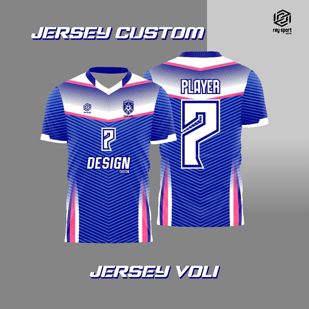 BAJU JERSEY CUSTOM OLAHRAGA - VOLI - BADMINTON - DESAIN BEBAS BISA REQUEST