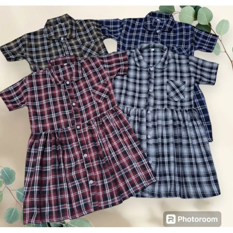dress anak perempuan-Tunik anak-dress anak flanel-tunik anak flanel tangan pendek